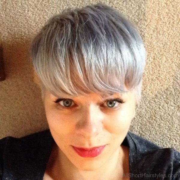 Grey Bangs Hairstyle