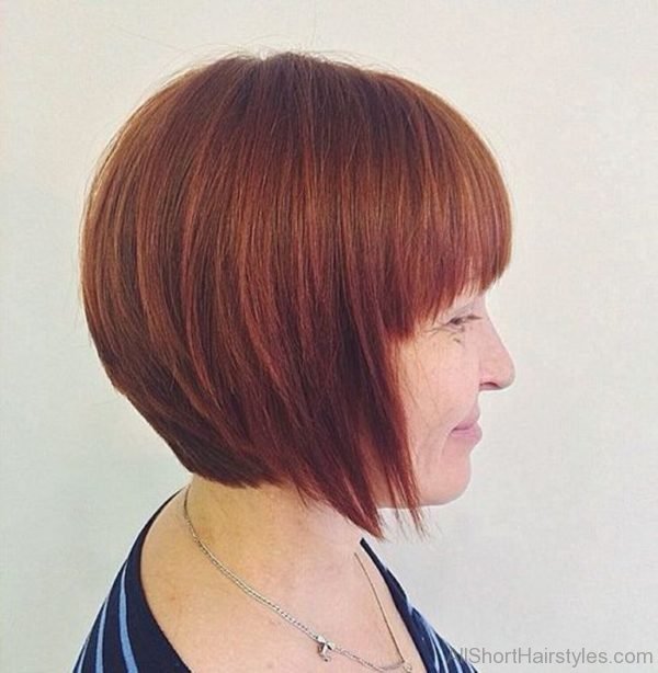 Lady Redhead Bob Hairstyle