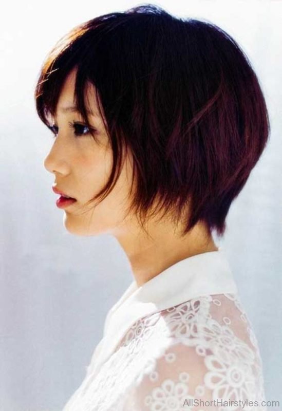 Layered Bob with Bangs for Asian Women