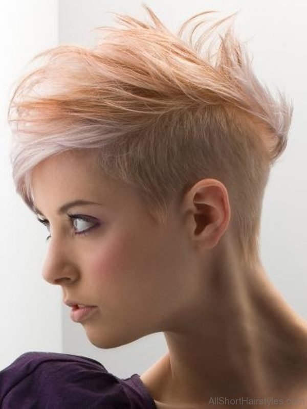 Lovely Blonde Spiky Undercut Hairstyle