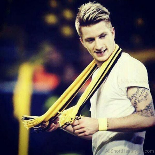 Marco Reus Blonde Short Hairstyle 