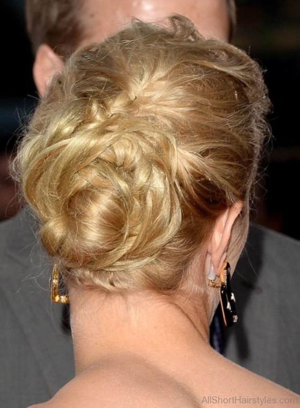 Messy Casual Bun with Folds and Twists