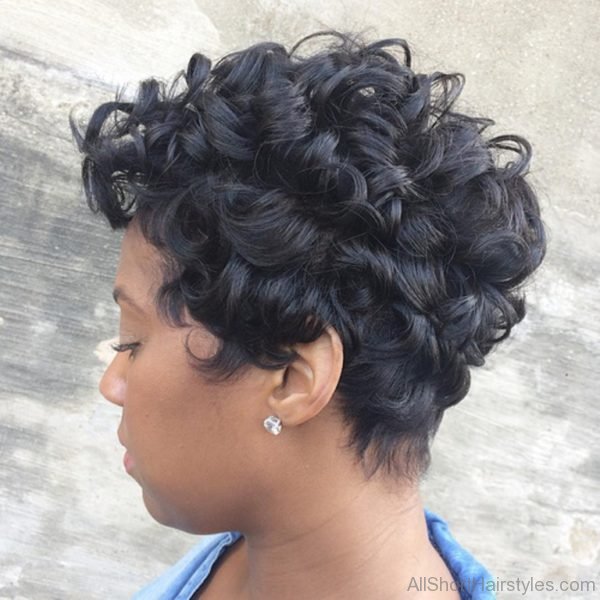 Modern Curly Crop Hairstyle