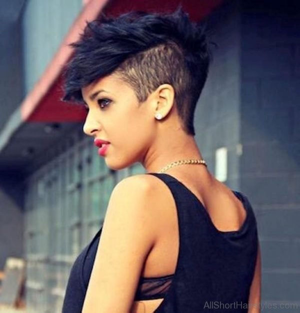 Mohawk Short Undercut Hairstyle.