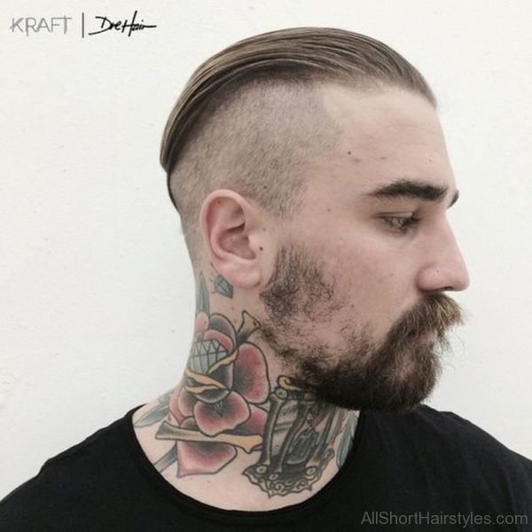 Neck Tattoo And Undercut Hairstyle