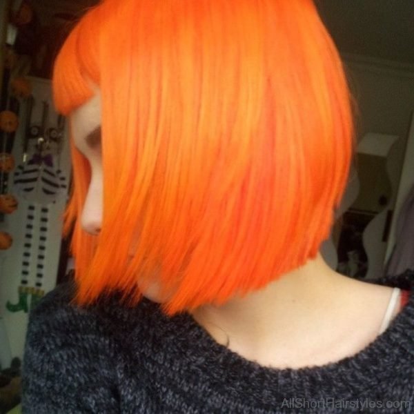 Orange Short Bob Hairstyle