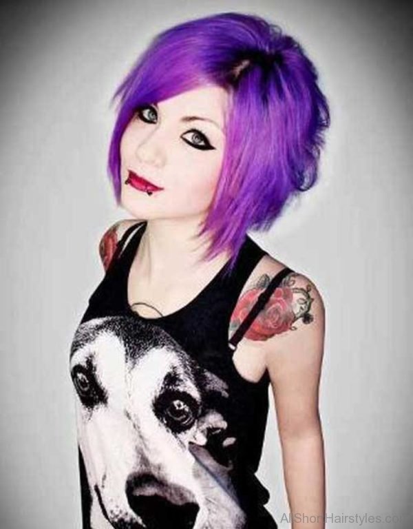 Purple Emo Hairstyle