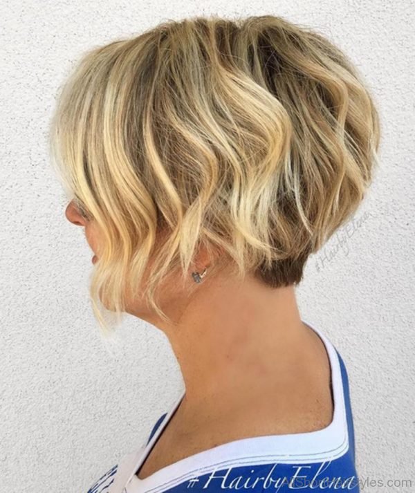 Short Blonde Balayage Bob Hairstyle 