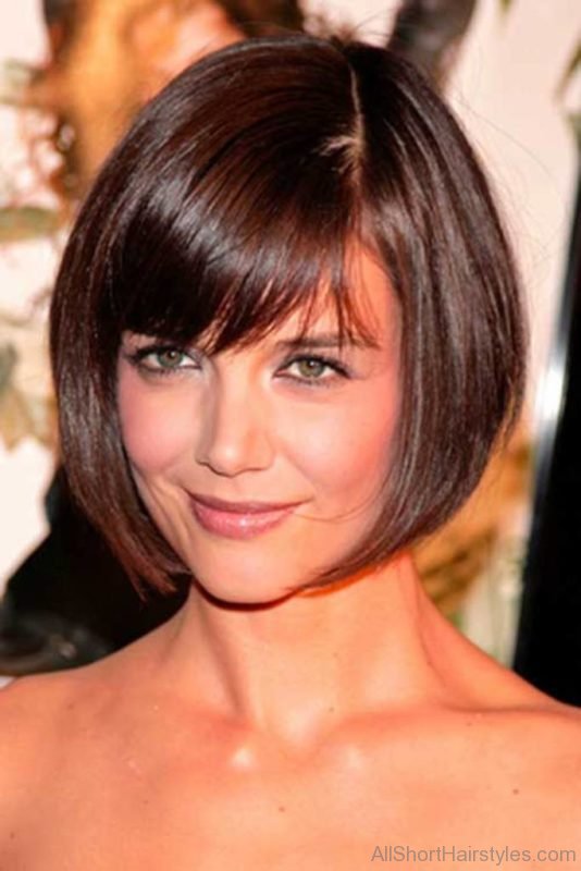 Short Brown Bob Hair for Round Face