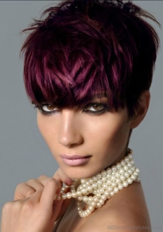 Perfect Short Burgundy Haircut