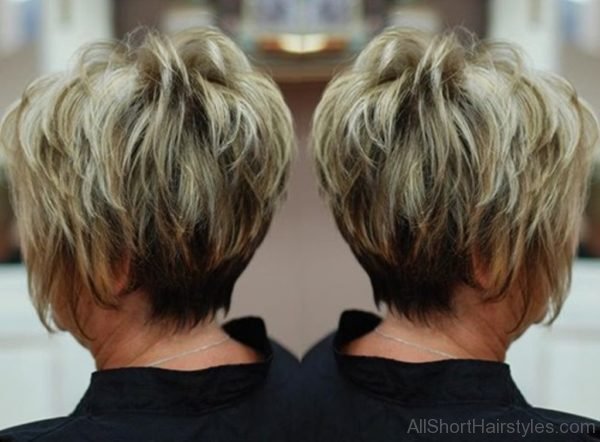 Short Modern Haircut for Mature Women