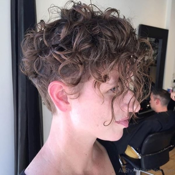 Short Undercut Curly Hairstyle