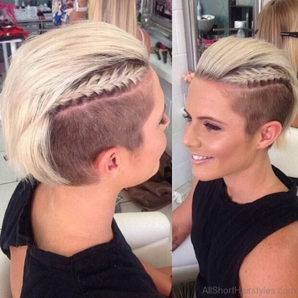 Short Undercut Hairstyle with Braid