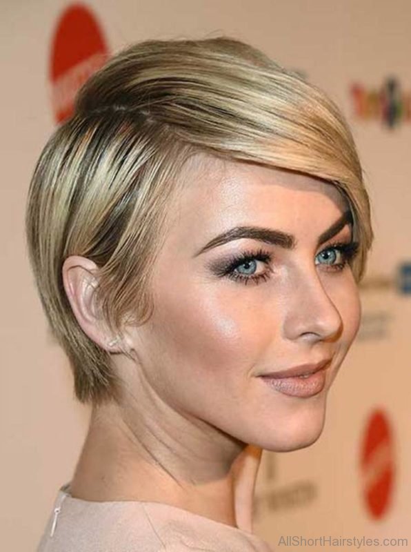 Short and Sleek Haircut with Side Swept Hair