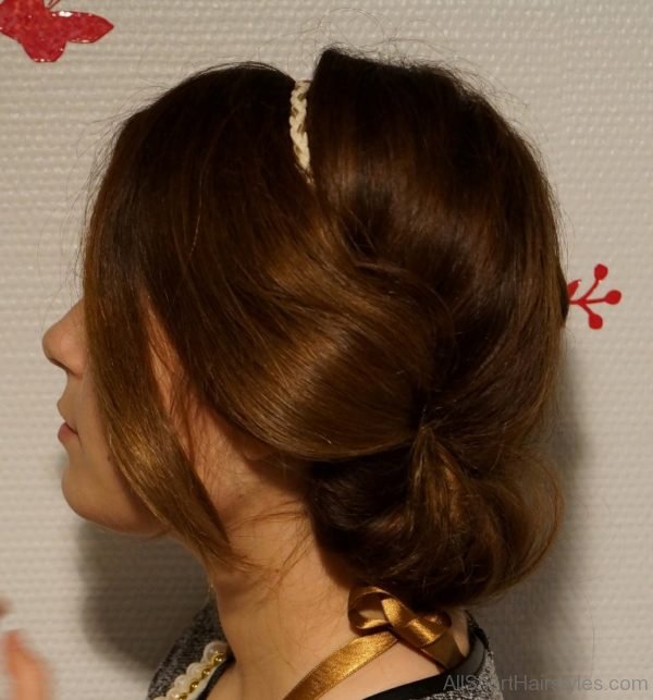 Side Swept Updo Hairstyle