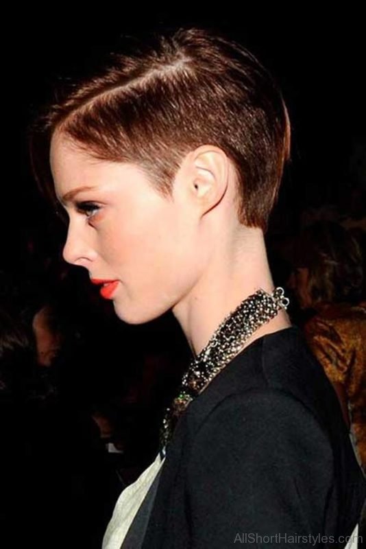 Side View of Super Short Haircut with Bouncy Back