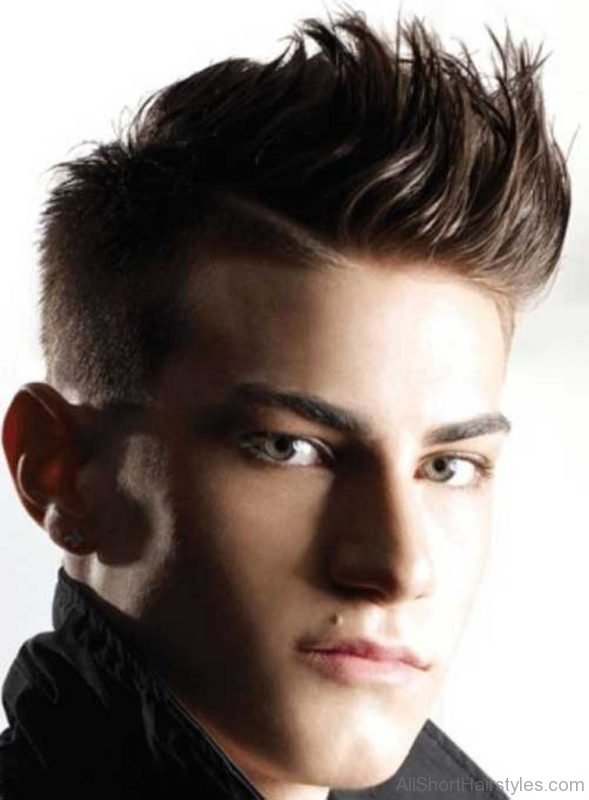 Spiky Haircut with Shaved Side