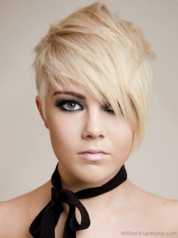 Stylish Blonde Emo Hairstyle