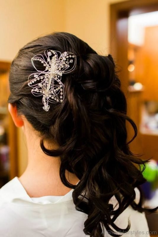 Tiara Half Up Half Down Hairstyle