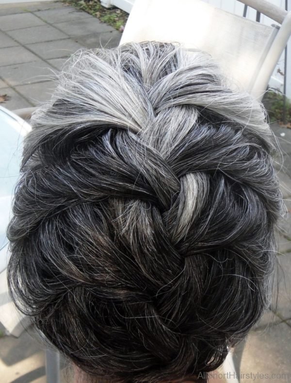 Updo With Braid Hairstyle
