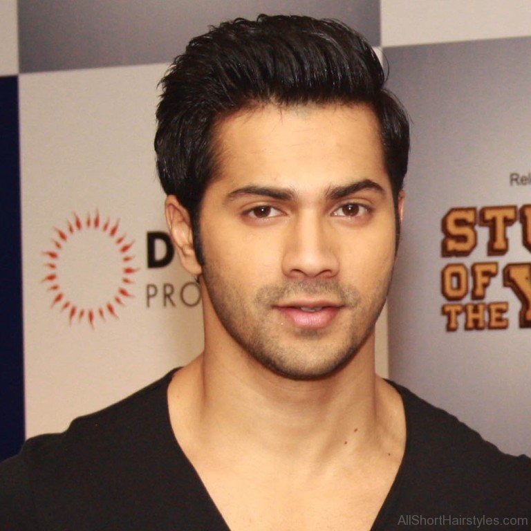 Varun Dhawan Short Wavy Hairstyle.