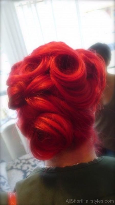Red Short Vintage Hairstyle 
