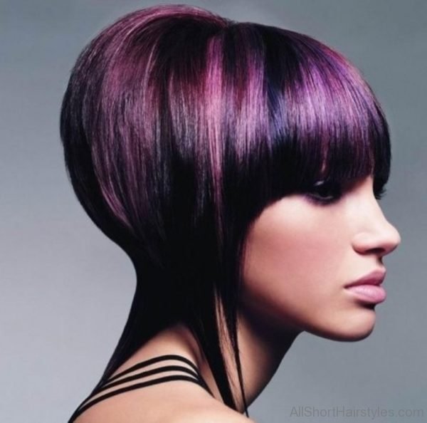 Violet Stacked Bob Hairstyle
