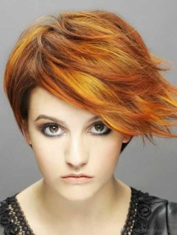 Yellow Shaded Short Hairstyle